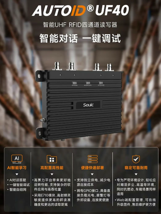 autoid UF40智能UHF rfid四通道讀寫器.png autoid UF40智能UHF rfid四通道讀寫器.png